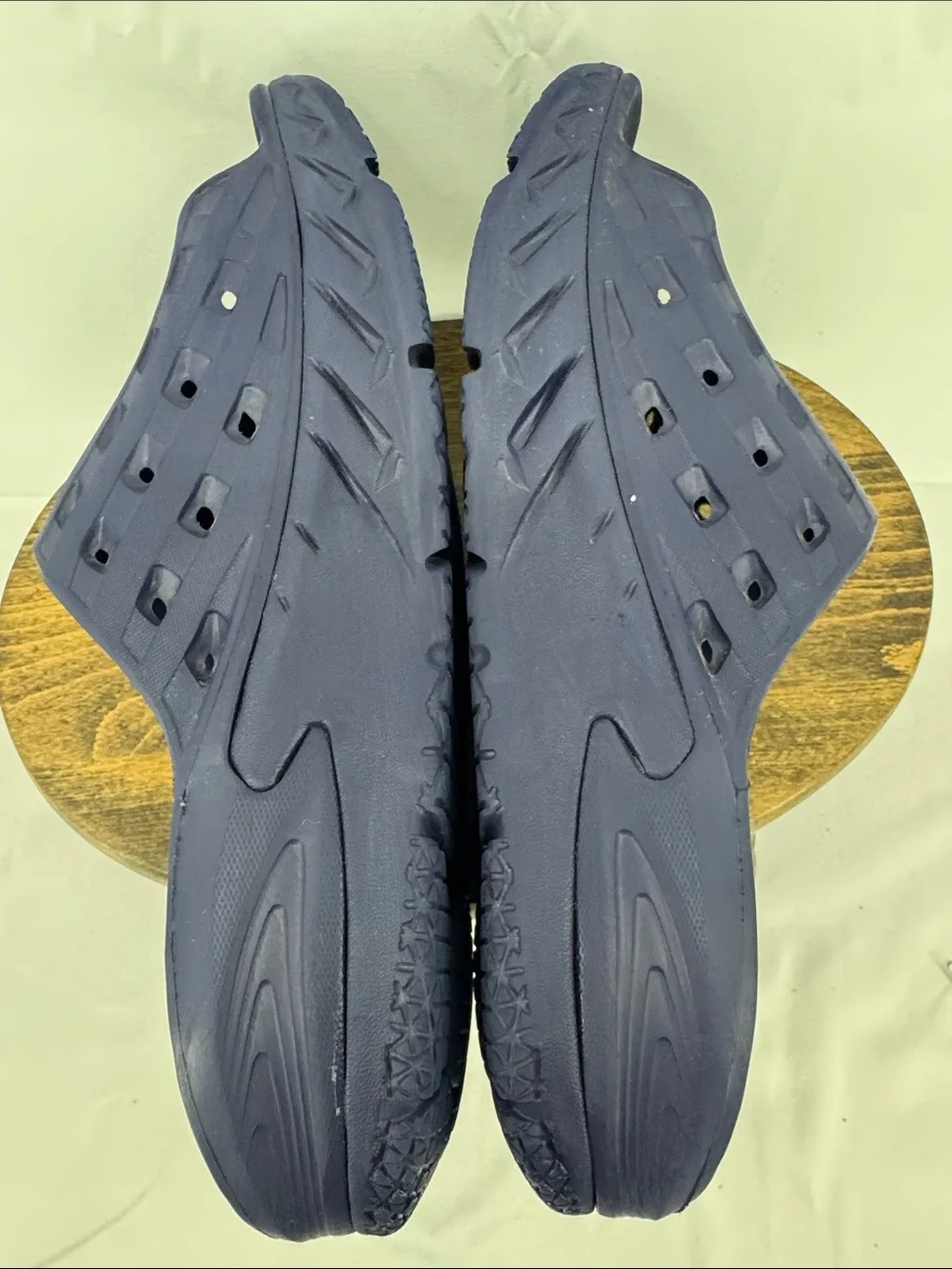 Hoka Mens ORA Recovery Slides Sandals in Navy w/ Light Blue, sz 10